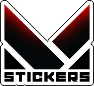 Naklejanie naklejek na felgi motocyklowej - Jak tego nie zepsuć? 8 Logo M Stickers wcięty czarny i czerwony