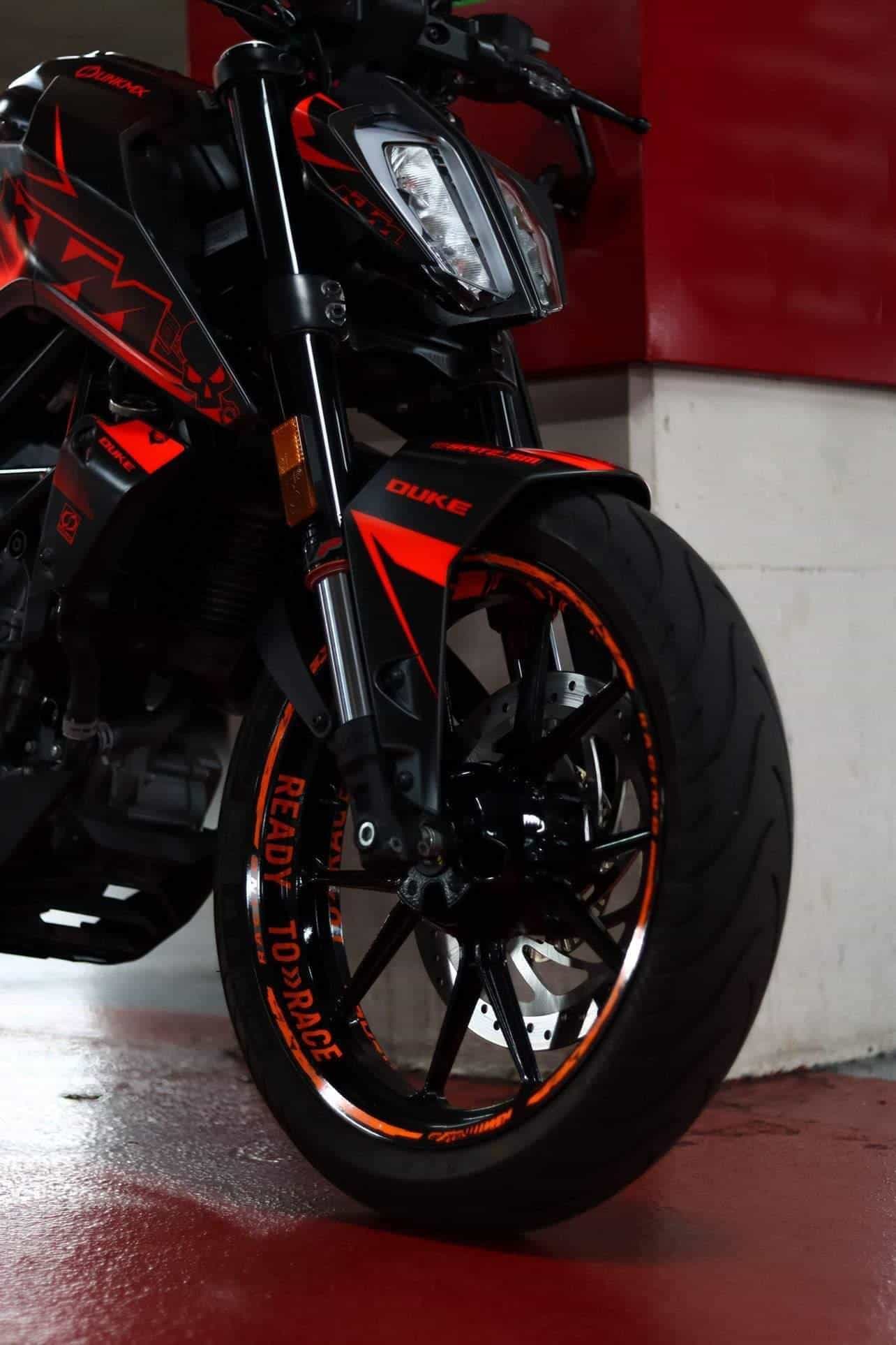 KTM Duke 125 5 Spoke Rim Decals Stickers jante KTM Duke 125 - Image 5