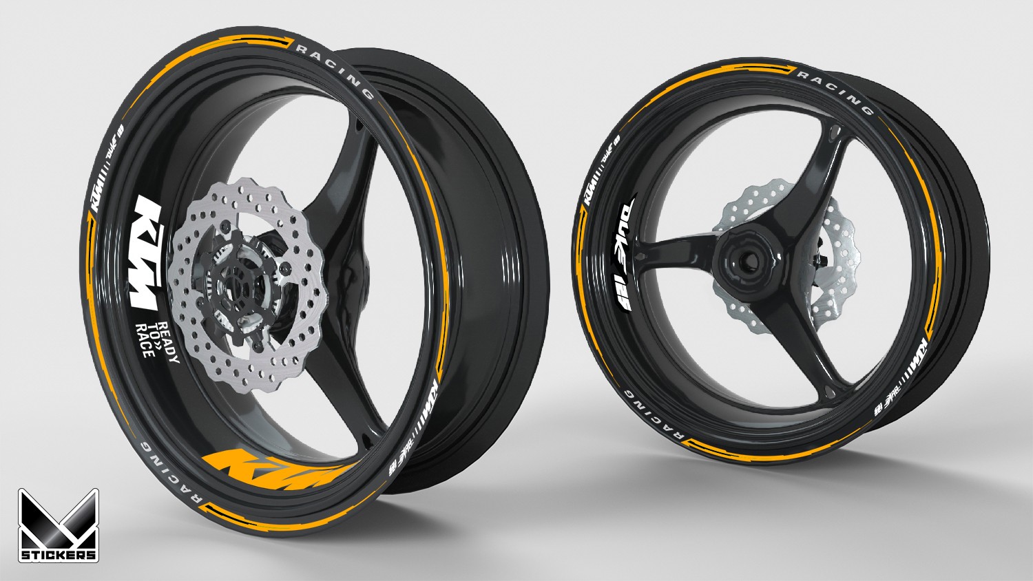KTM Duke 125 rim decals KTM Duke 125 Wheel Rim Decals