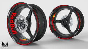 Kit de pegatinas llantas Red Bull rojo