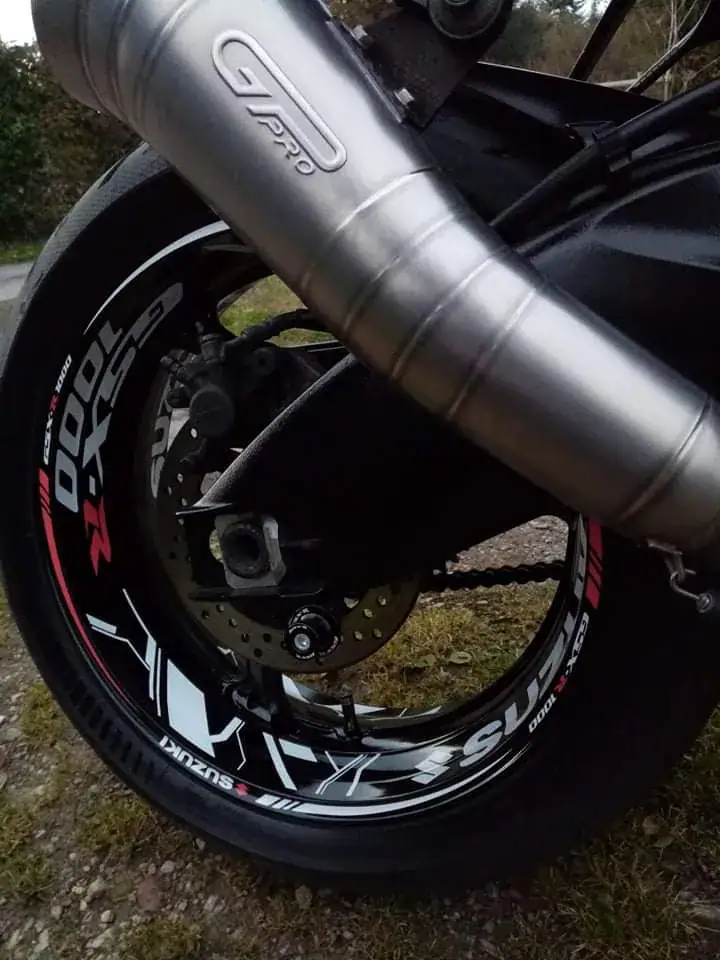 Vannetarrat Suzuki GSX-R 1000 6 Stickers jante Suzuki GSX-R 1000 - Kuva 6