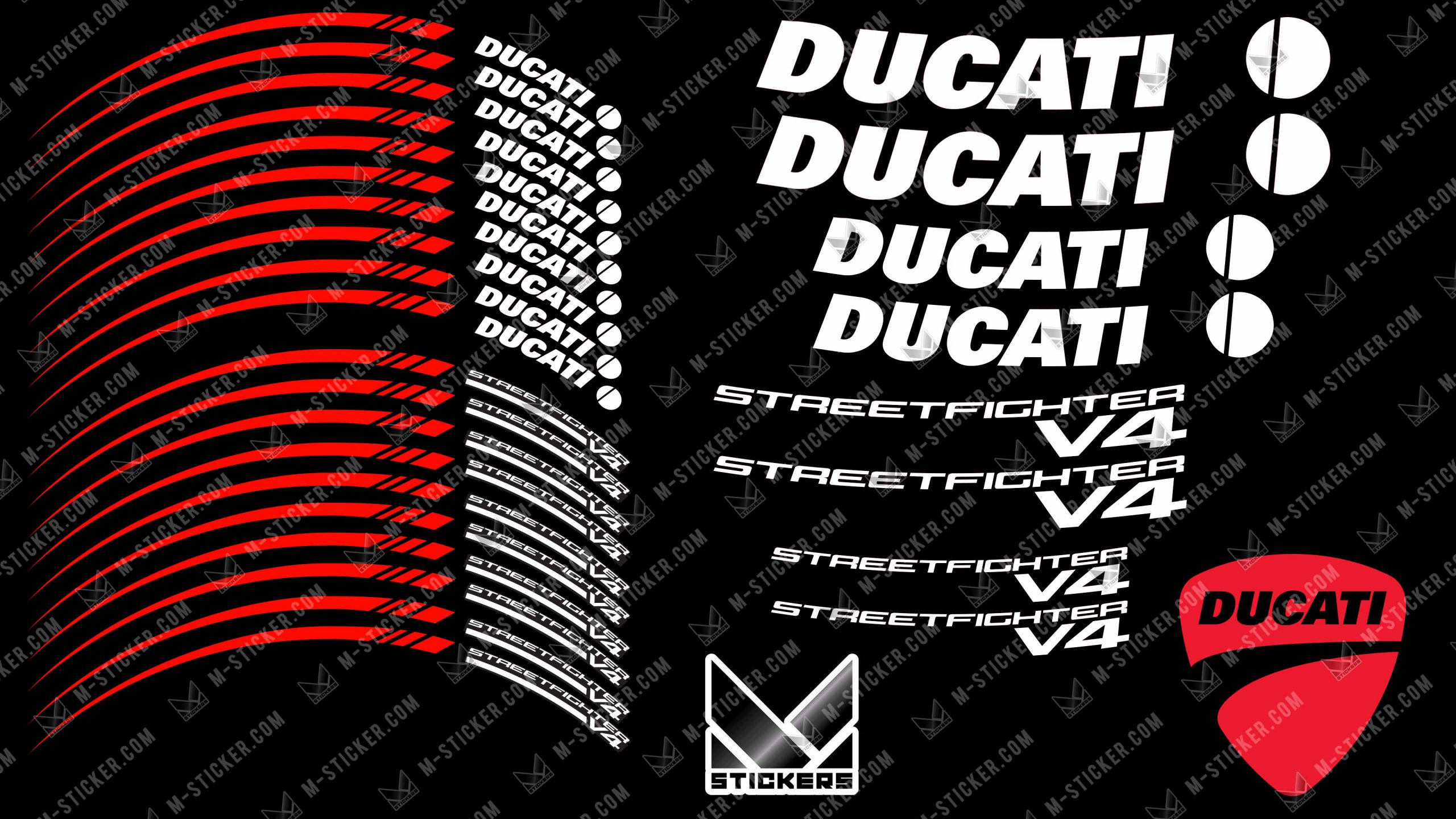 Nalepke za platišča Ducati StreetFighter V4 3 Plat duca streetfighter v4