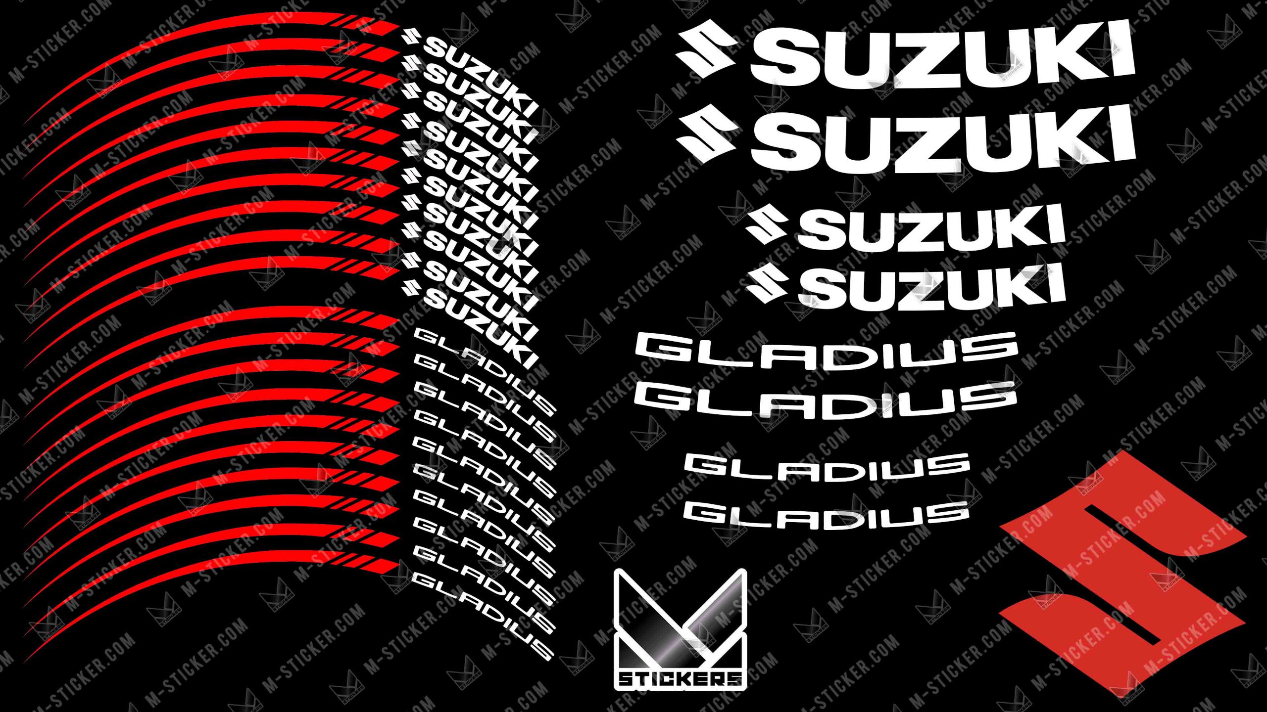 Adesivi per cerchi Suzuki Gladius 3 Stickers jante Suzuki Gladius - immagine 3