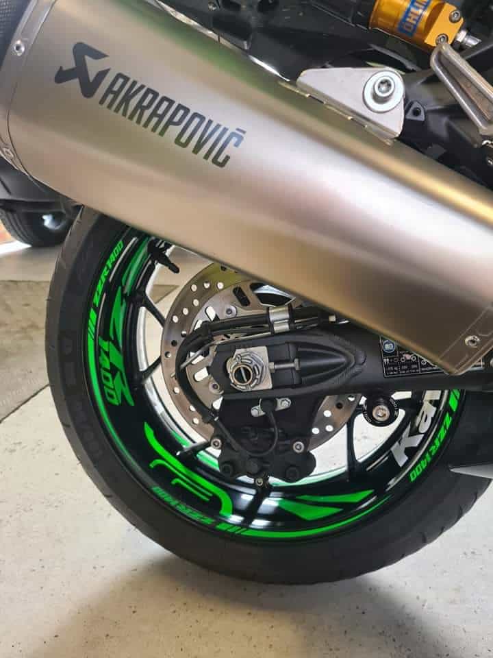 Kawasaki ZZR 1400 4 Spoke Rim Decals Stickers jante Kawasaki ZZR 1400 - Image 4