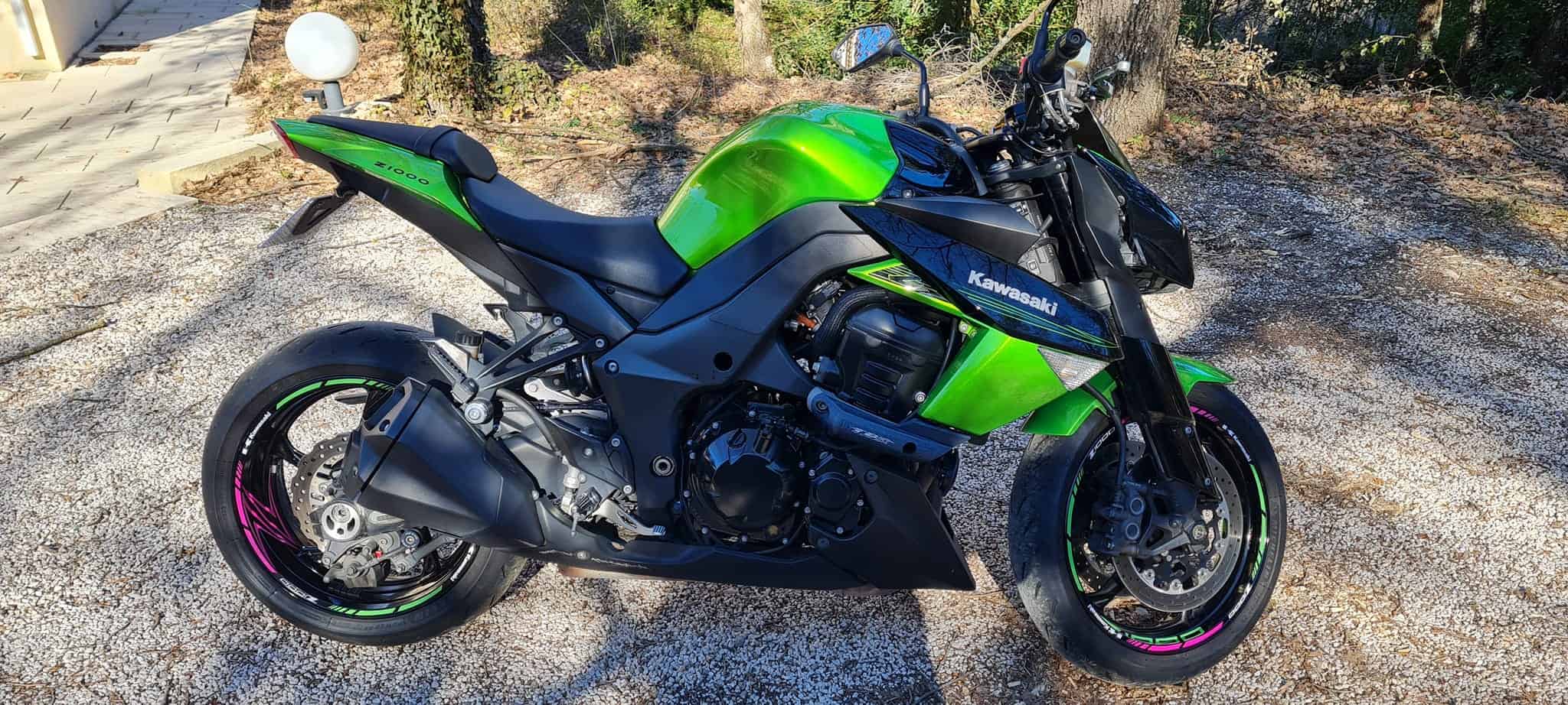 Pegatinas para llantas Kawasaki Z1000 4 Stickers jante Kawasaki Z1000 - Imagen 4