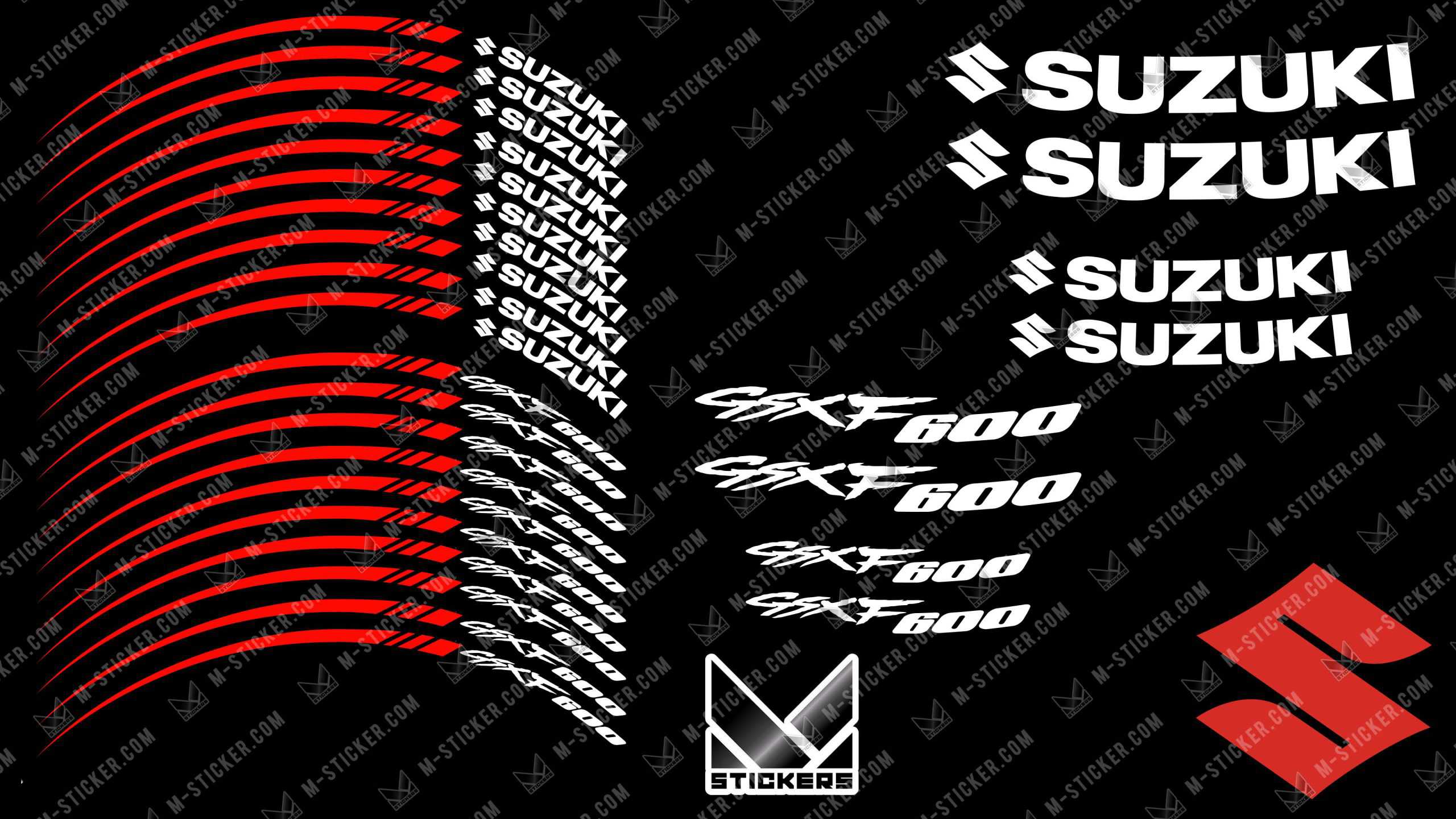Stickers ζάντας Suzuki GSX-F 600 3 Stickers jante Suzuki GSX-F 600 - Imagen 3
