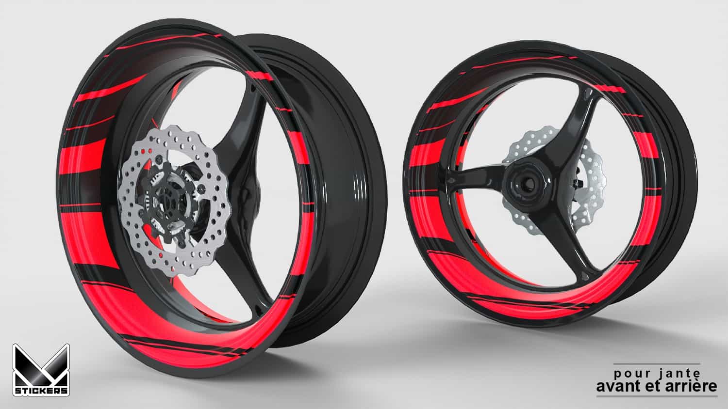 Velgstickers Ring - Race Line 1 Motorcyclestickers voor velgen Raceline