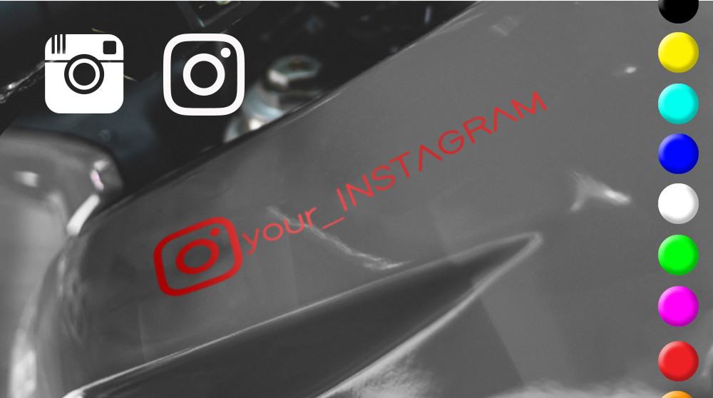 Stickers jante moto personnalisés : 100% custom 12 stickers moto instagram