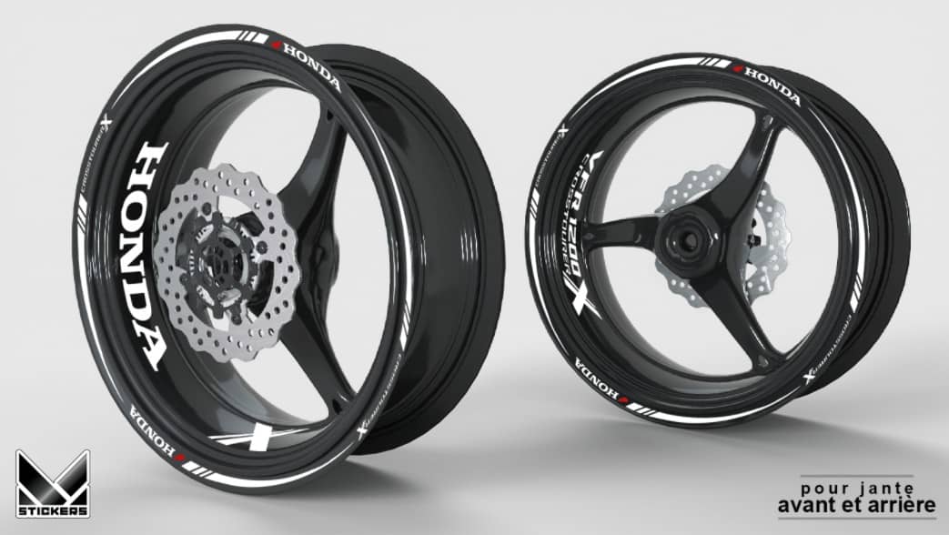 Autocolantes para jantes Honda VFR 1200 Crosstourer X 1 Autocolantes para jantes Honda VFR 1200 Crosstourer branco