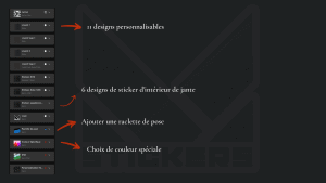 Stickers jante moto personnalisés : 100% custom 6 stickers jante personnalisé configurateur