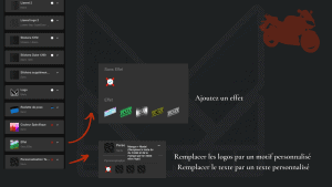 Stickers jante moto personnalisés : 100% custom 8 configurateur moto