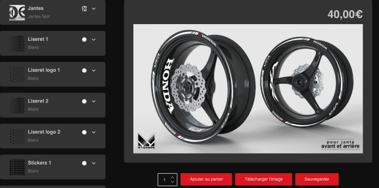 Felgenaufkleber für Honda Motorräder