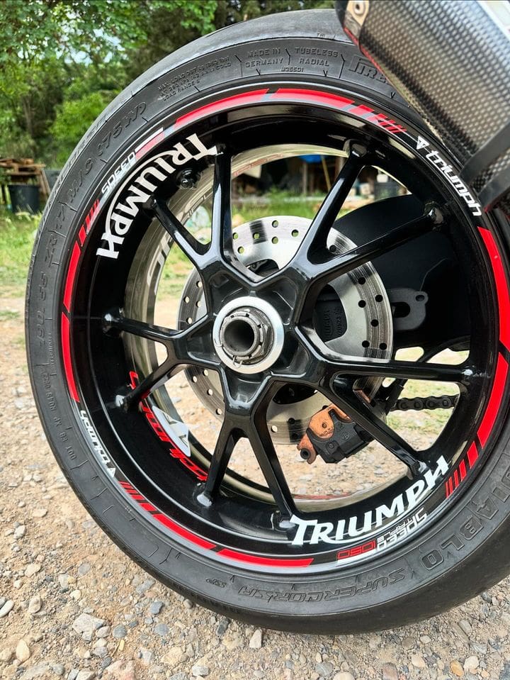 Naljepnice za felge Triumph SpeedTriple 1050 4 Stickers jante Triumph SpeedTriple 1050 - Slika 4