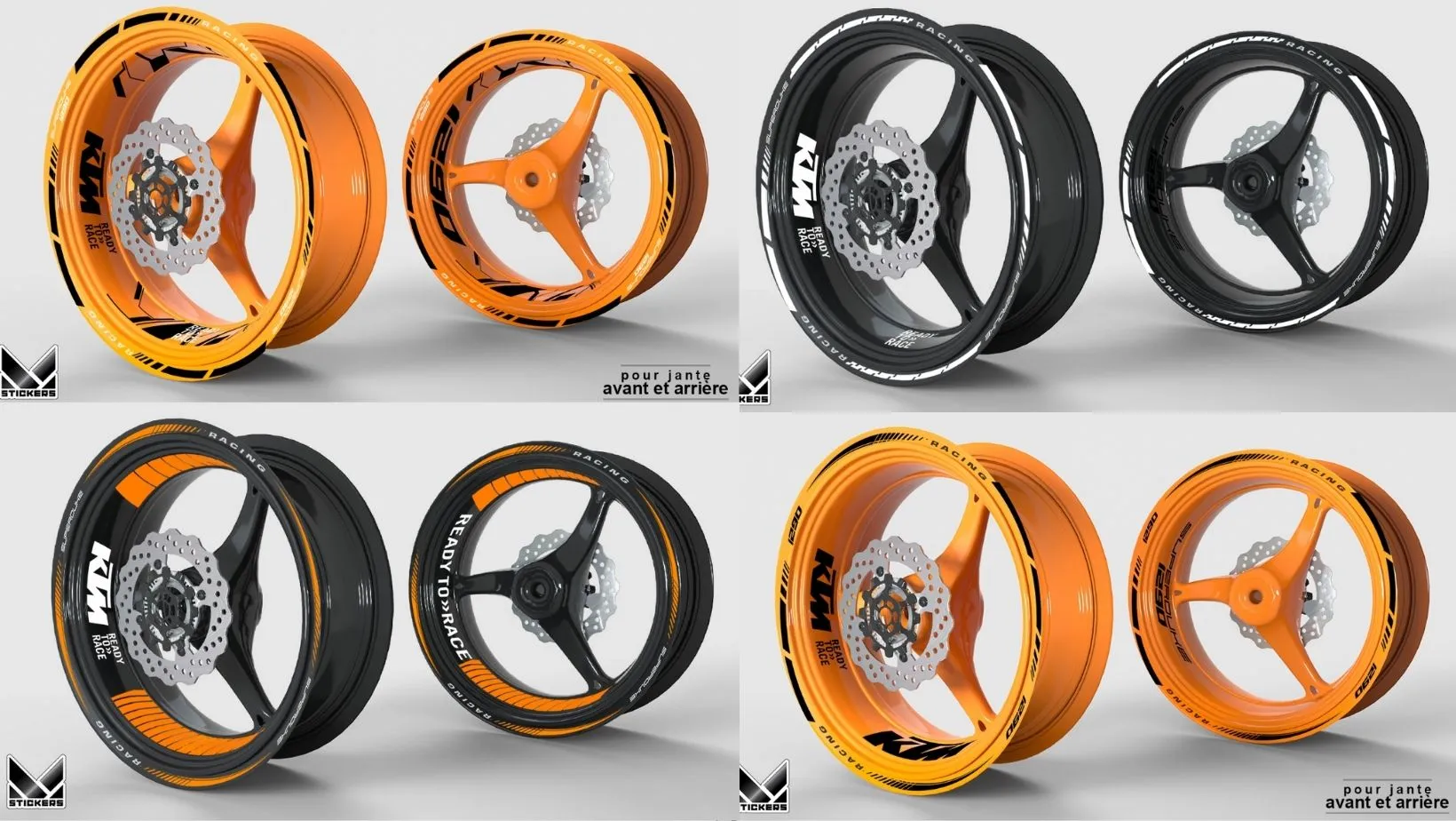 KTM Motorcycle Rim Decals: Ready to Race 14 M sticker 1