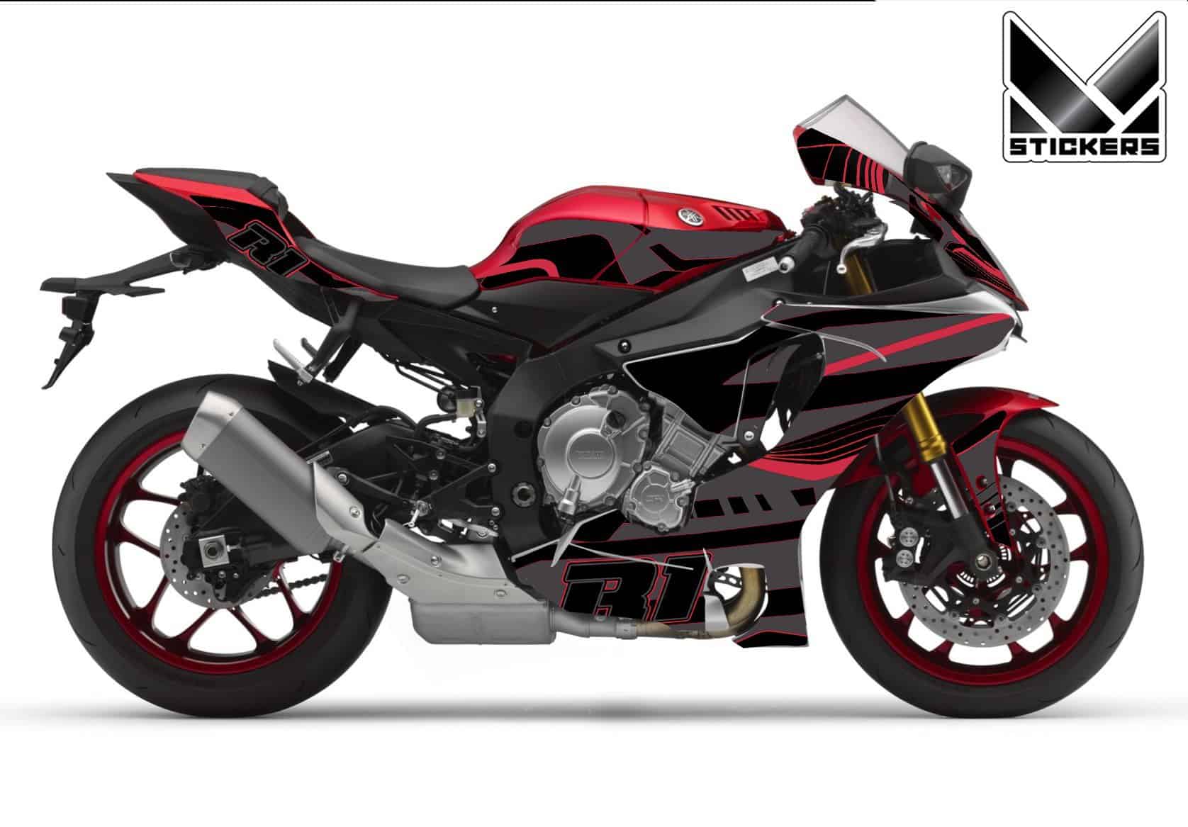 Kit déco Yamaha R1 - Race Line 1 Kit déco Yamaha R1 - Race Line