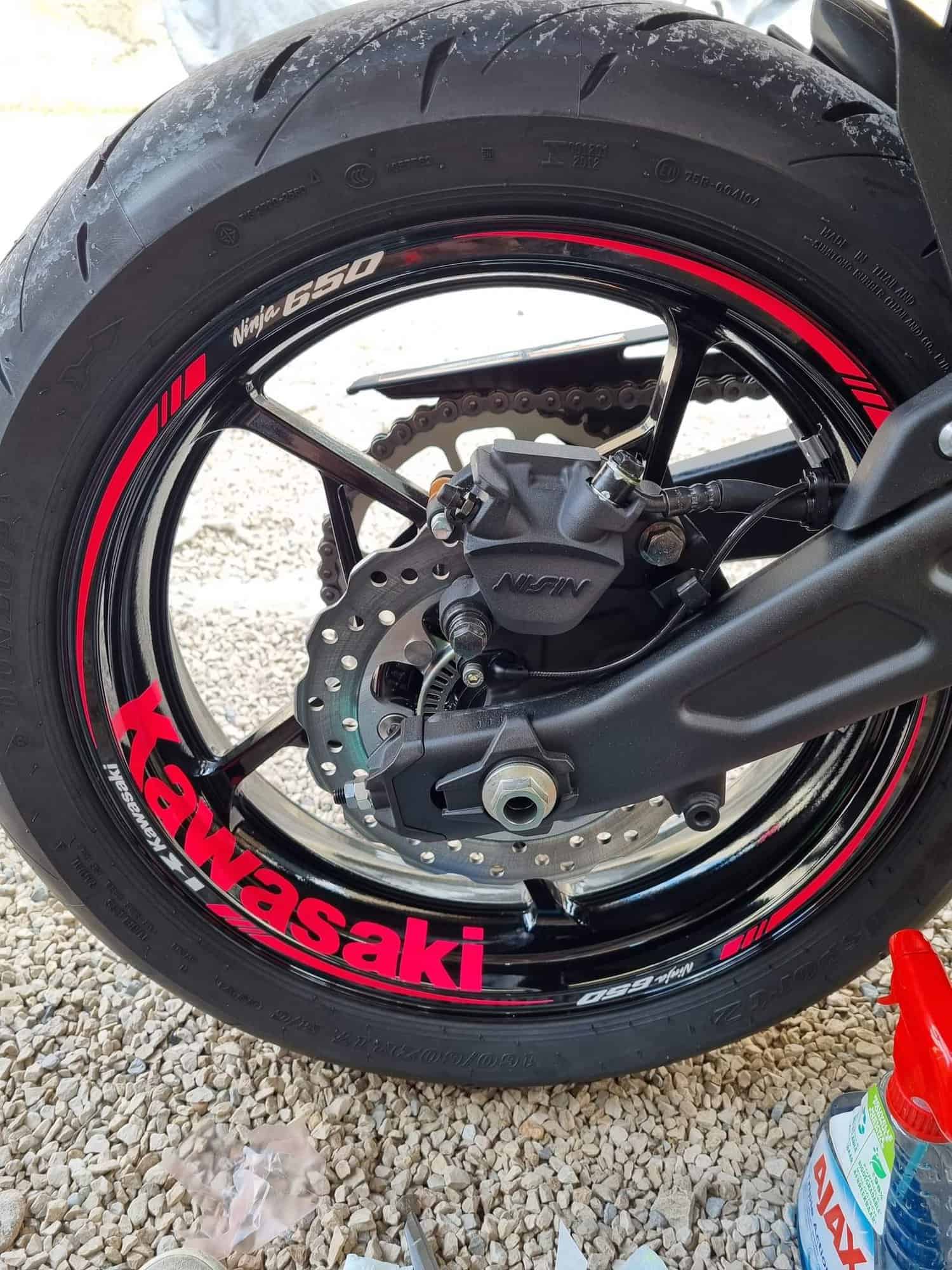 Naljepnice za naplatke Kawasaki Ninja 650 4 Stickers jante Kawasaki Ninja 650 - Slika 4