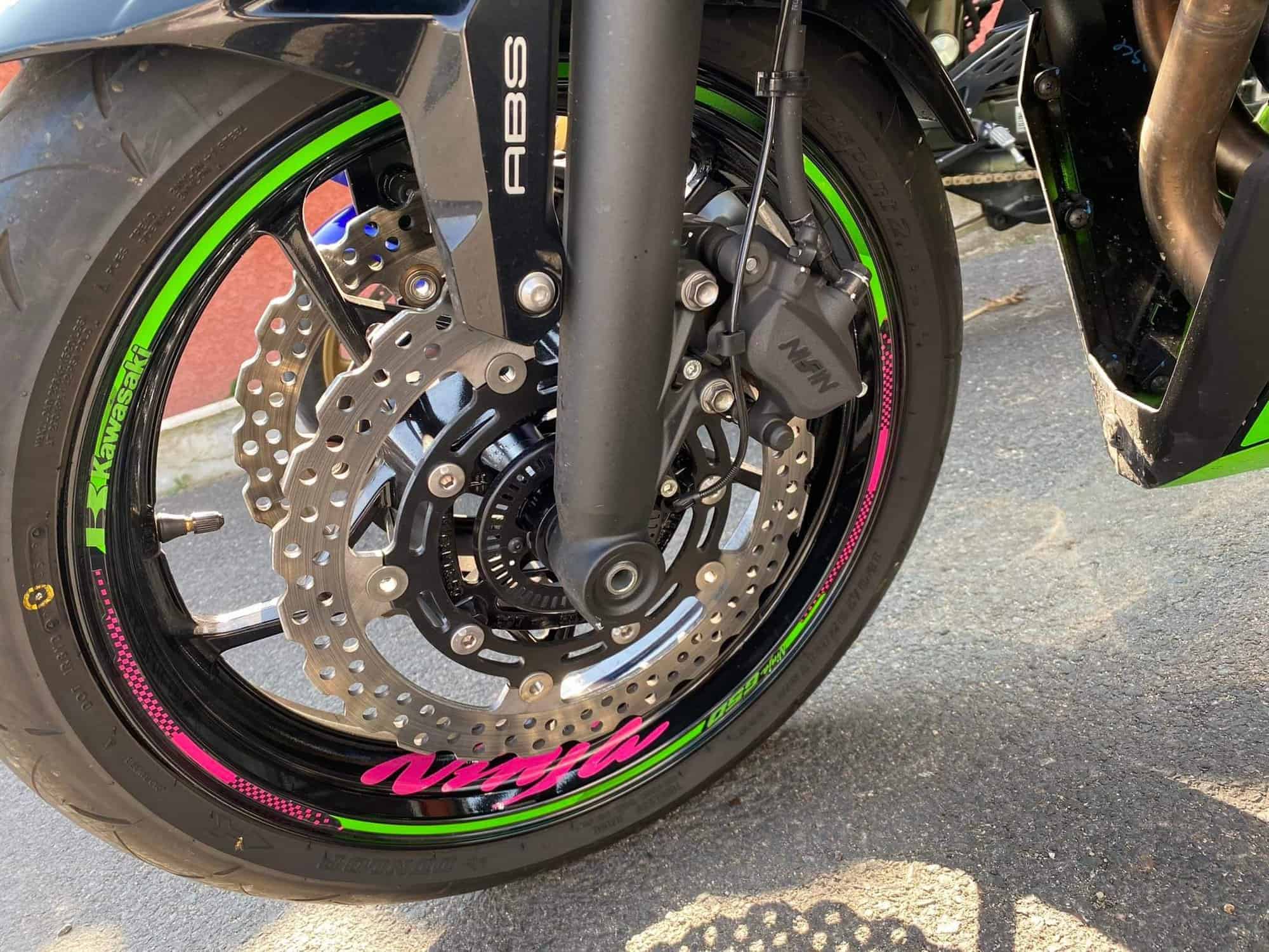 Naljepnice za felge Kawasaki Ninja 650 3 Stickers jante Kawasaki Ninja 650 - Slika 3