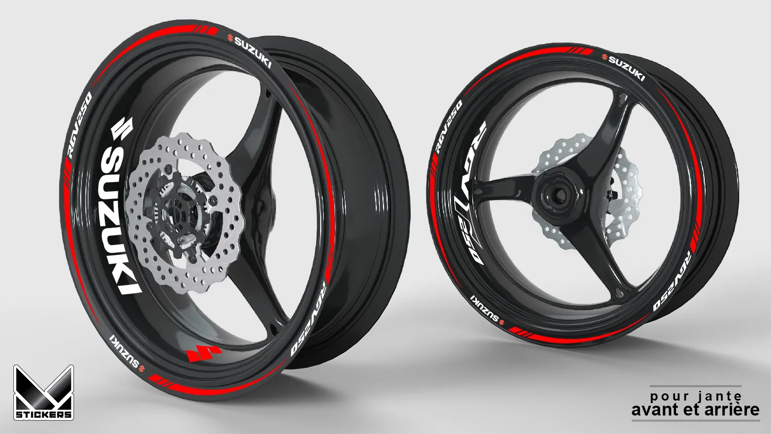 Samolepky na ráfky Suzuki RGV 250 1 Sada samolepek na ráfky Suzuki RGV 250