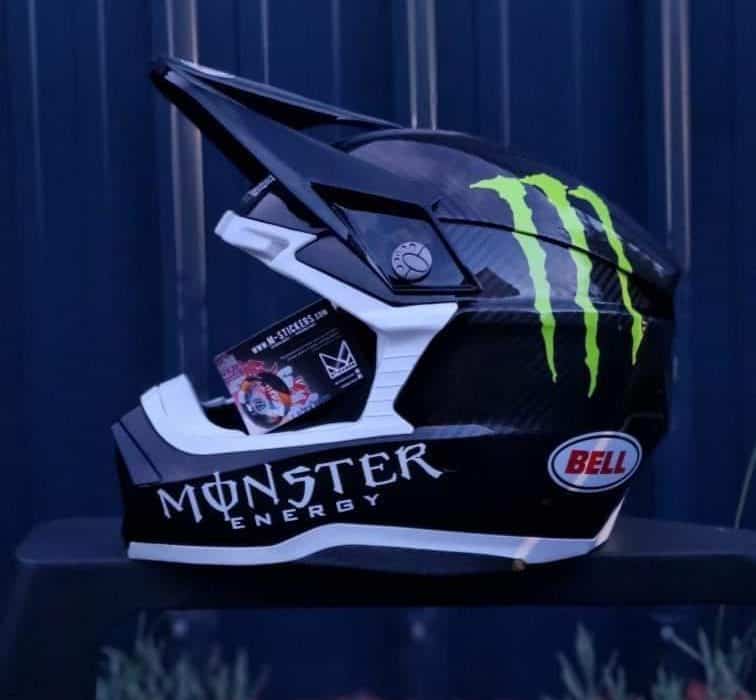 Motorcycle helmet decals - Monster Energy 3 Stickers casque moto - Monster Energy - Image 3