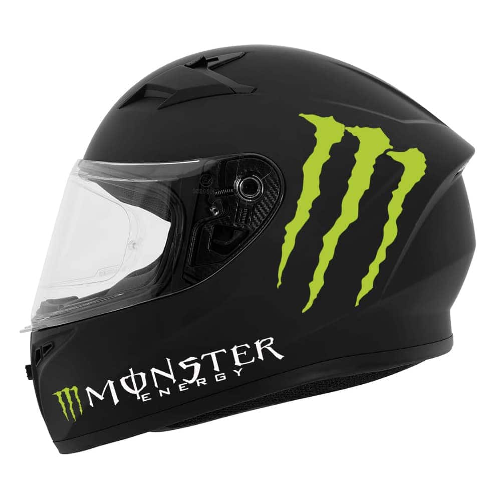 Motorcycle helmet decals - Monster Energy 1 Motorcycle Helmet Stickers - Monster Energy