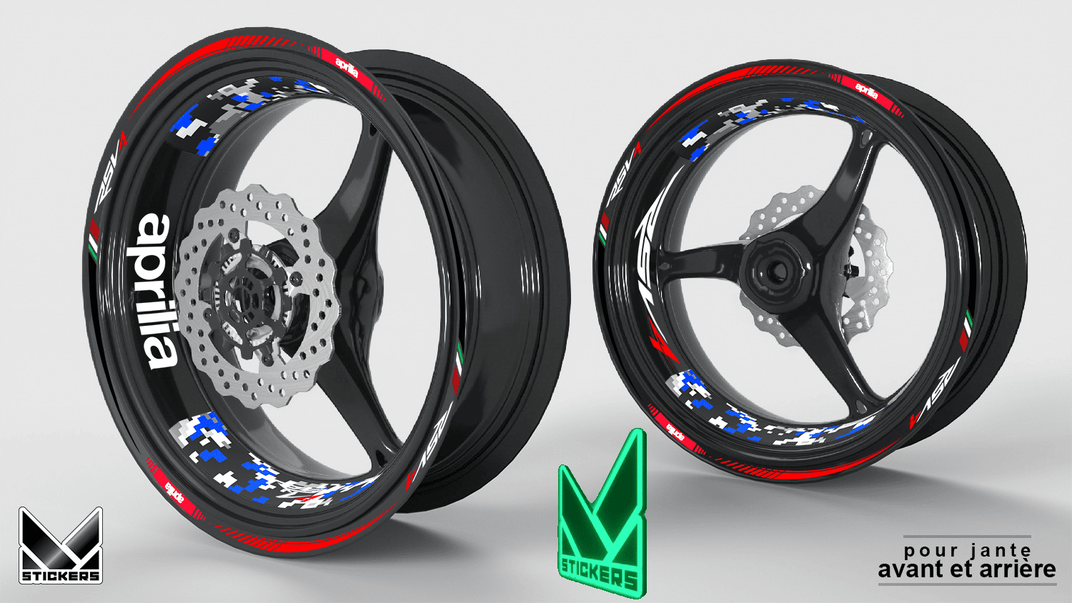Aprilia RSV4 Rim Decals - Luminescent (Closeout) 1 Rim decals Aprilia RSV4 - Luminescent (Clearance)