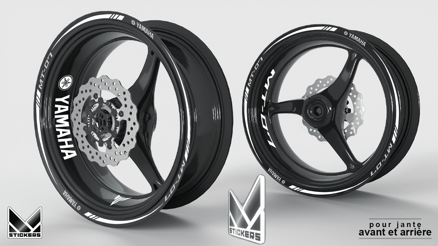 Autocolantes para jantes Yamaha MT 07 - Reflexivos (Liquidação) 1 Autocolantes para jantes Yamaha MT 07 - Refletivo (Desconto de Stock)