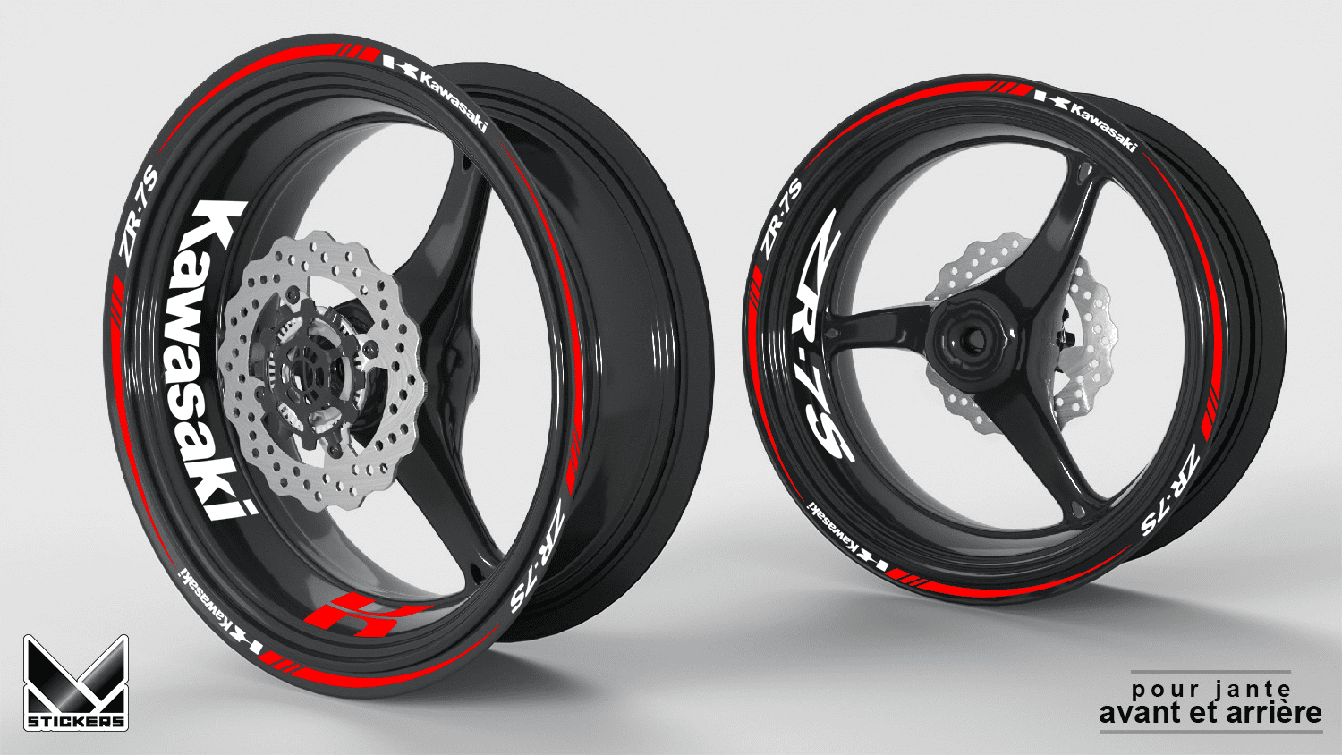 Kawasaki ZR-7S 1 Rim Decals Kawasaki ZR-7 S rim decals