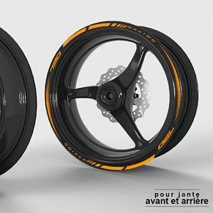 Autocolantes para jantes KTM Duke 790 – Laranja – Fluorescente / Cromado (Liquidação)