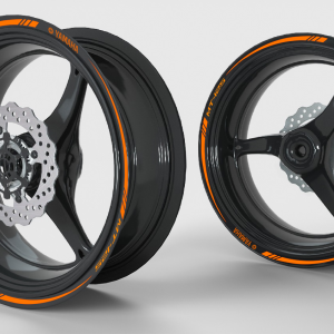 Tiras adhesivas para llantas Yamaha MT-125 – Naranja Fluorescente (Liquidación)