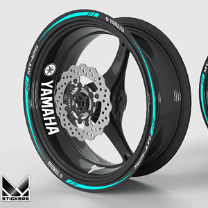 Yamaha MT-125 rim decals - Cyan (Clearance)