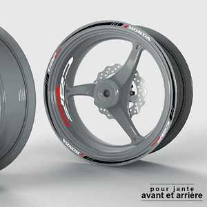 Rim Decals Honda CBF 600 Black White & Red – Clearance