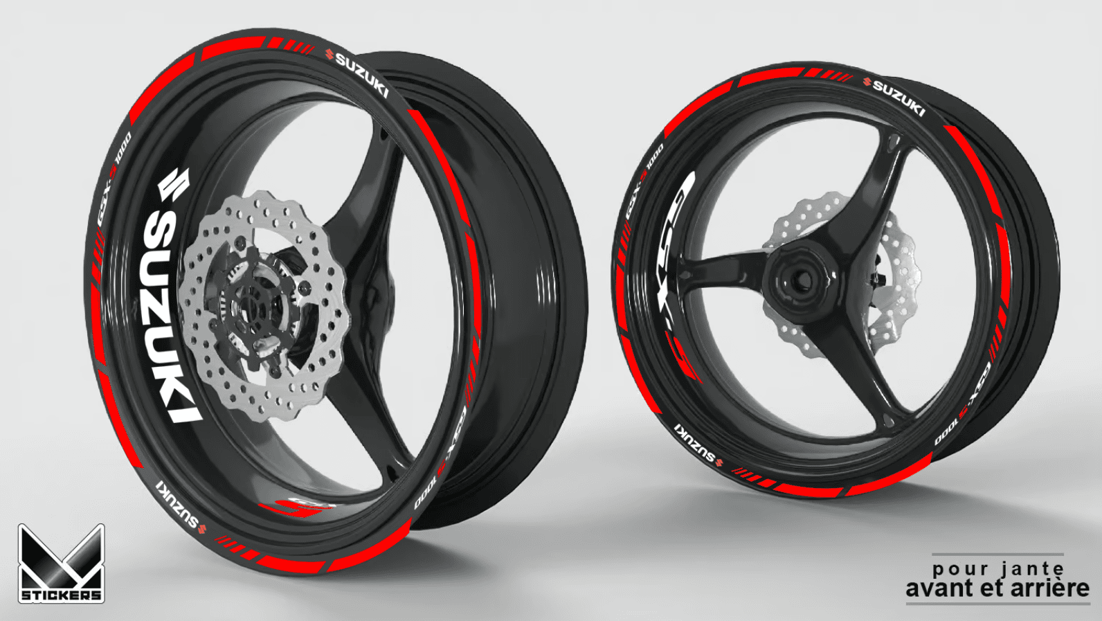 Naljepnice za felge Suzuki GSX-S 1000 Bijela & Crvena - Rasprodaja 1 Naljepnice za felge Suzuki GSX-S 1000 Bijela & Crvena - Rasprodaja
