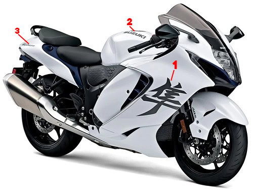 Stickers d'origine - Suzuki Hayabusa 1 Stickers d'origine - Suzuki Hayabusa