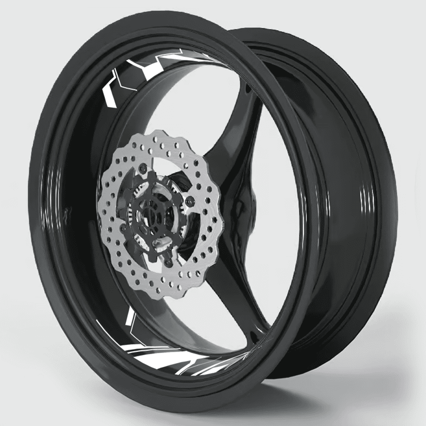 Motorcycle Rim Decals - Electro (Closeout) 1 Motorcycle Wheel Rim Decals - Electro (Clearance)