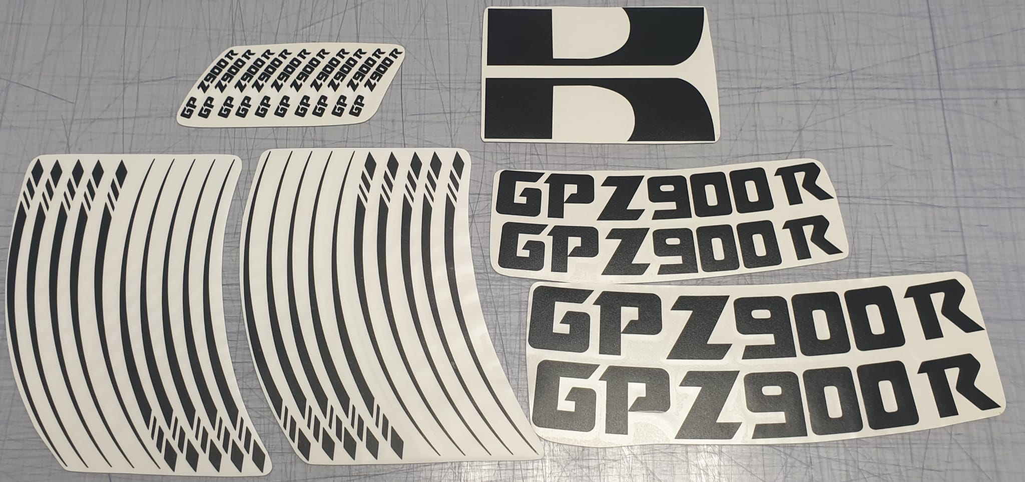 Kawasaki GPZ 900 R Rim Decals - Black (Closeout) 1 Rim Decals Kawasaki GPZ 900 R - Black (Clearance)