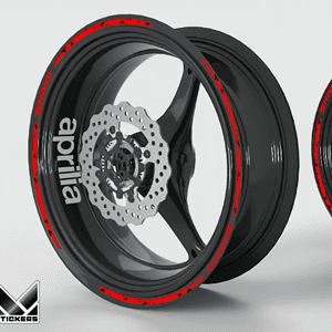 Rim Decals Aprilia Shiver 750 Red & Grey – Clearance