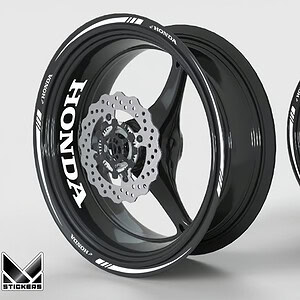 Autocolantes para jantes Honda Branco Holográfico – Liquidação de estoque