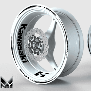 Αυτοκόλλητα ζάντας Kawasaki ER6-N Μαύρα – Εκποίηση