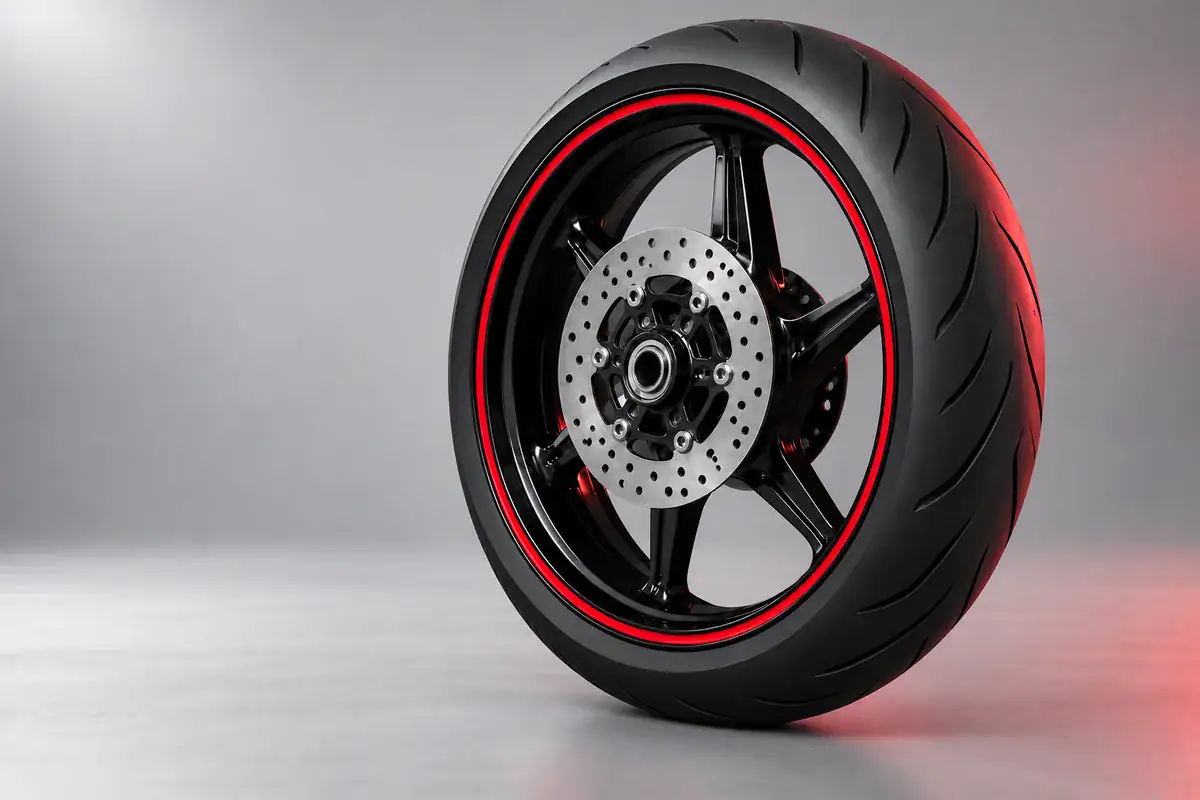Jante noire 17 pouces avec liseret rouge, Kit'Express Honda