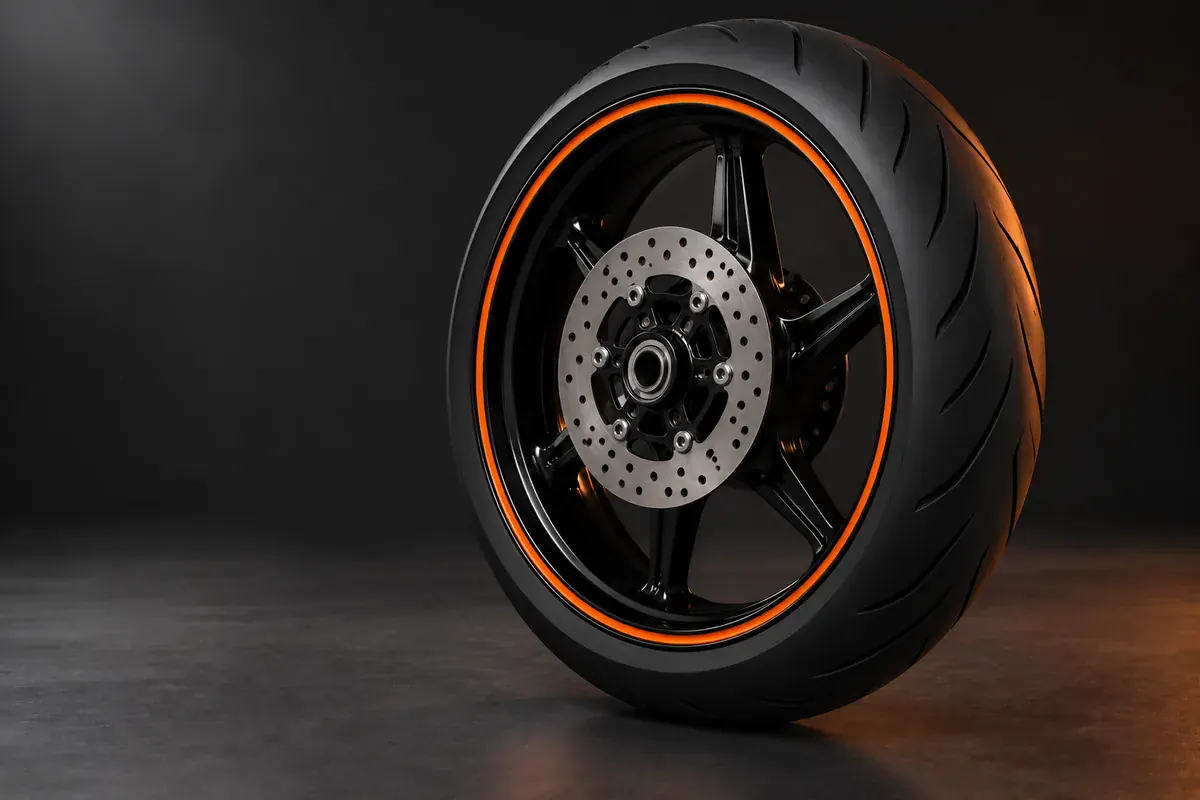 Kit'Express KTM – liserets de jante 17 pouces 1 Jante noire 17 pouces avec liseret orange, Kit'Express KTM